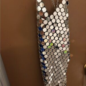 Silver Disc Chainmail Dress